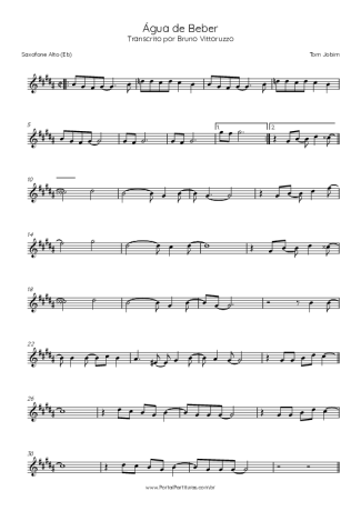 Tom Jobim  score for Alto Saxophone