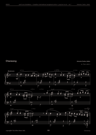 Tom Jobim Chansong score for Piano