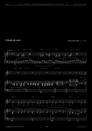 Tom Jobim Falando de Amor score for Piano