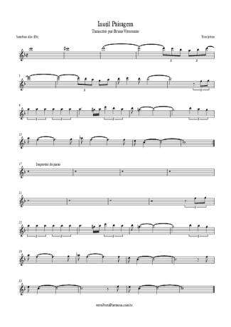 Tom Jobim  score for Alto Saxophone