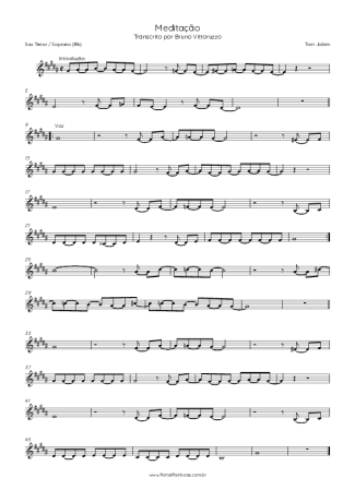 Tom Jobim  score for Tenor Saxophone Soprano (Bb)