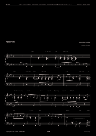 Tom Jobim Polo Pony score for Piano
