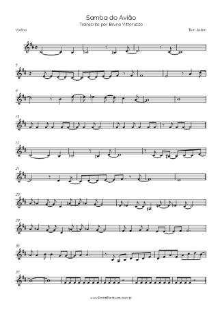 Tom Jobim  score for Violin