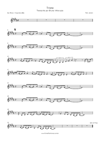 Tom Jobim  score for Tenor Saxophone Soprano (Bb)
