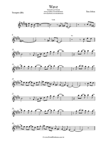 Tom Jobim Wave score for Trumpet