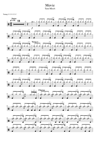 Tom Misch  score for Drums