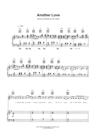 Tom Odell  score for Piano