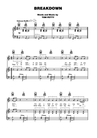 Tom Petty  score for Piano