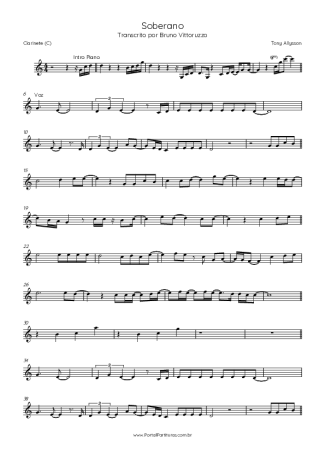 Tony Allysson  score for Clarinet (C)