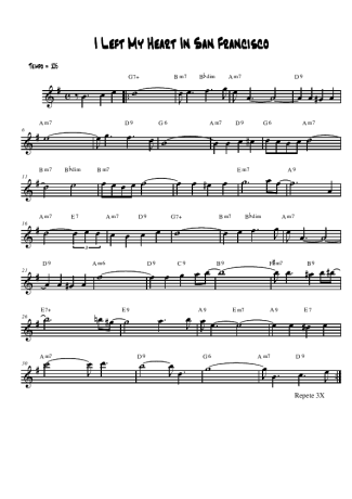 Tony Bennett  score for Alto Saxophone