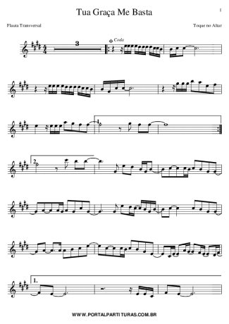 Toque no Altar  score for Flute