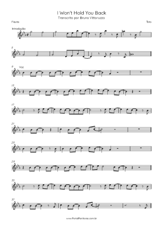 Toto  score for Flute