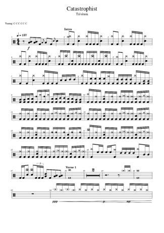 Trivium  score for Drums
