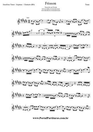 Tunai  score for Tenor Saxophone Soprano (Bb)