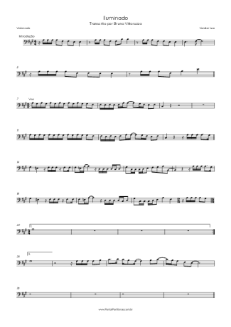 Vander Lee Iluminado score for Cello