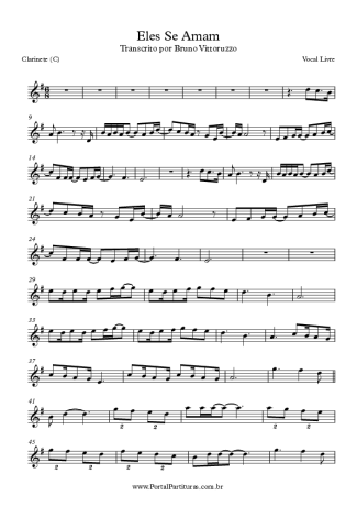 Vocal Livre Eles Se Amam score for Clarinet (C)