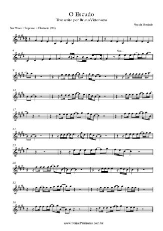Voz Da Verdade O Escudo score for Clarinet (Bb)