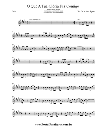 Voz De Muitas Águas O Que A Tua Glória Fez Comigo score for Harmonica