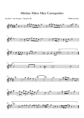 Waldir Azevedo  score for Tenor Saxophone Soprano (Bb)