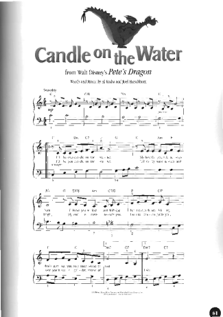 Walt Disney  score for Piano