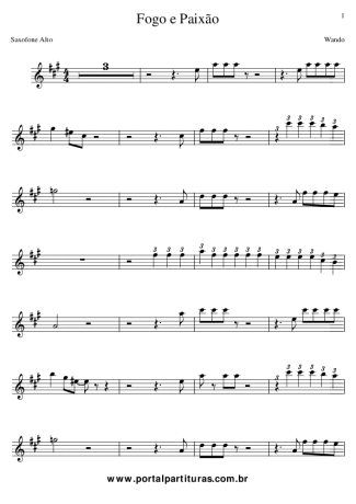Deslizes - Fagner - Partitura para Saxofone Alto (Eb)