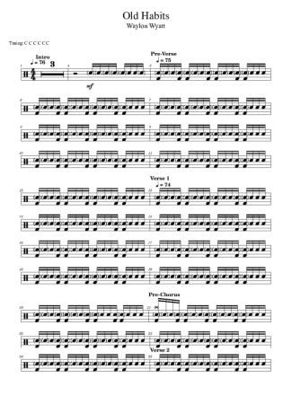Waylon Wyatt  score for Drums
