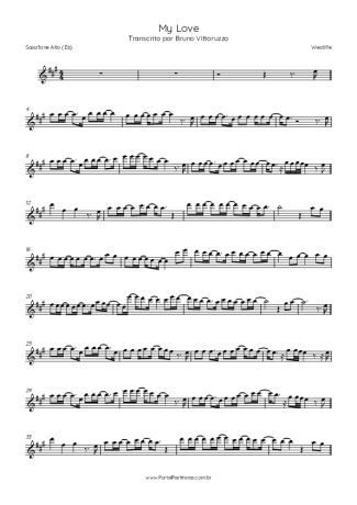 Westlife  score for Alto Saxophone