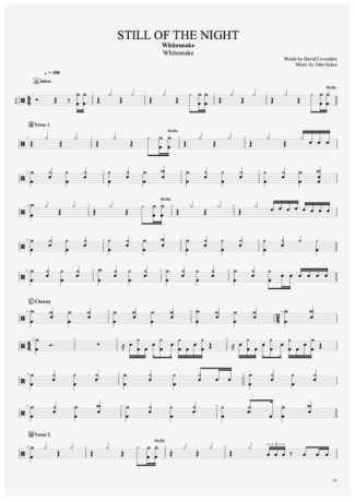 Whitesnake Still Of The Night score for Drums