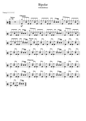 Wifiskeleton Bipolar score for Drums