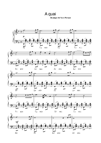 Yann Tiersen  score for Piano