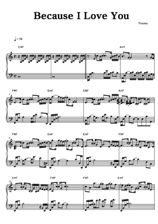 Yiruma Because I Love You score for Piano
