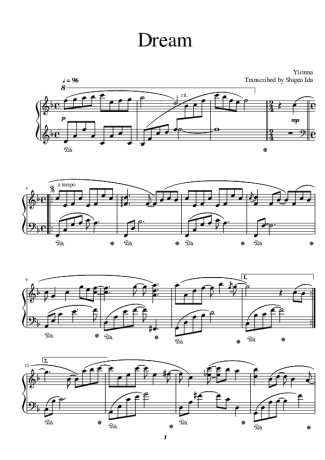Yiruma Dream score for Piano