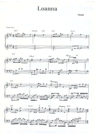 Yiruma Loanna score for Piano