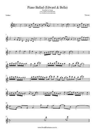 Yiruma  score for Violin