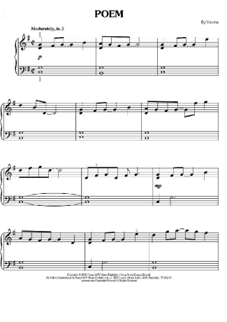 Yiruma Poem Piano score for Piano