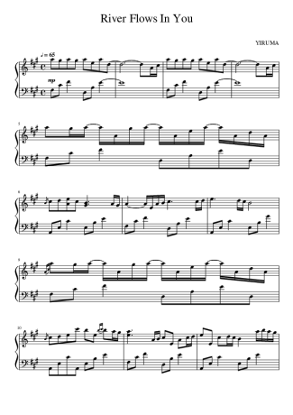 Yiruma River Flows In You score for Piano