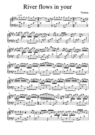 Yiruma River Flows In Your score for Piano