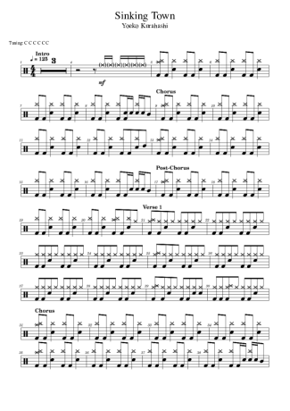 Yoeko Kurahashi  score for Drums