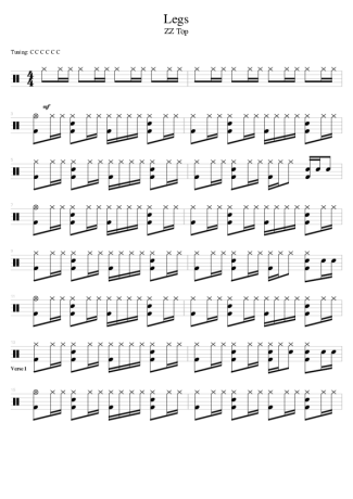 ZZ Top  score for Drums