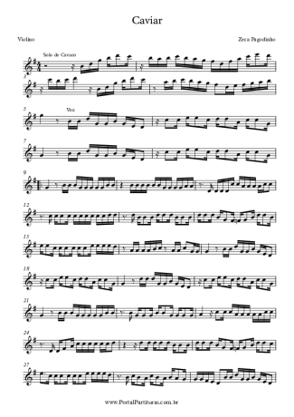 Zeca Pagodinho  score for Violin