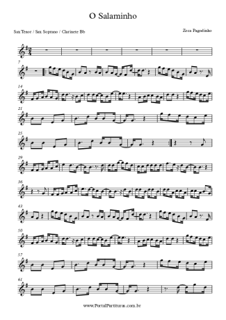 Zeca Pagodinho O Salaminho score for Tenor Saxophone Soprano (Bb)