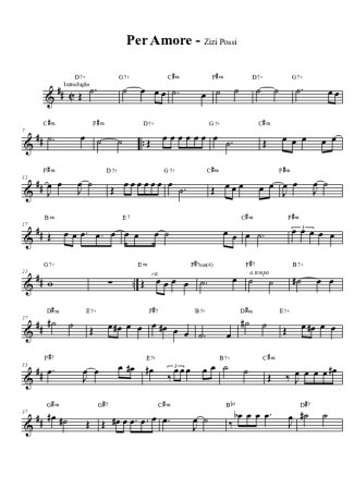 Zizi Possi Per Amore score for Tenor Saxophone Soprano (Bb)